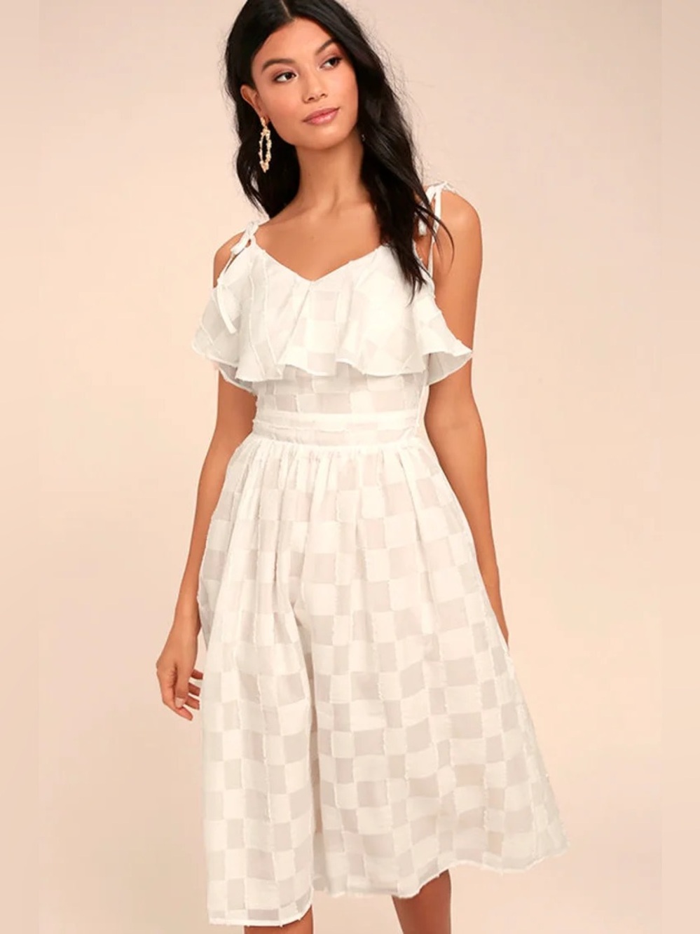J.O.A. Joanie White Midi Dress size small